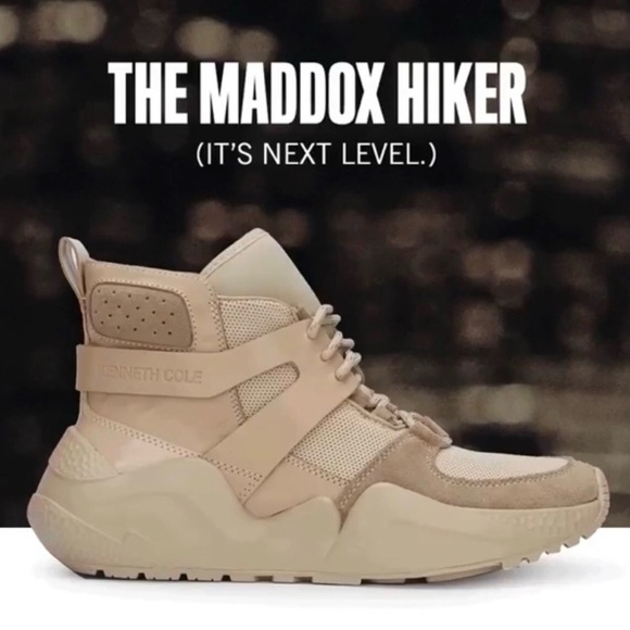 Kenneth Cole Shoes - NWT Kenneth Cole Maddox Hiker Sneakers High Top Tennis Shoes Ankle Boots Beige